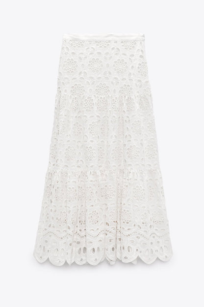 lsie Nakışlı Dantel Maxi Takım