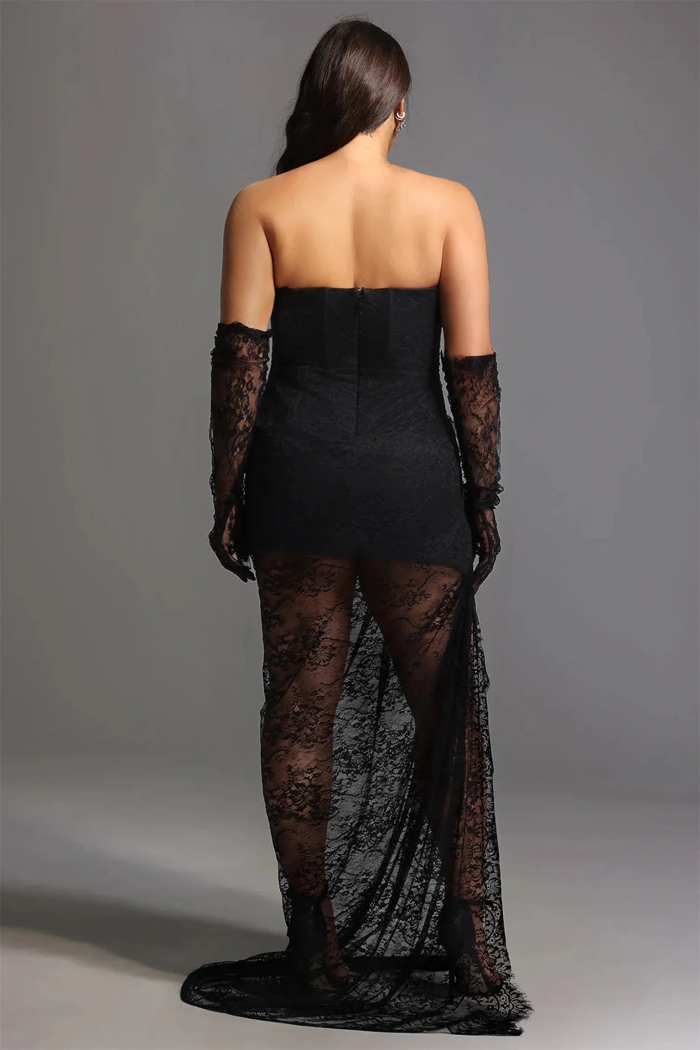 Elvira Dantelli Maxi Elbise