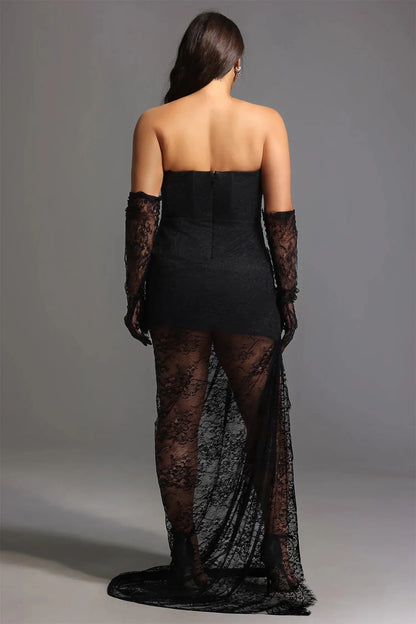 Elvira Dantelli Maxi Elbise