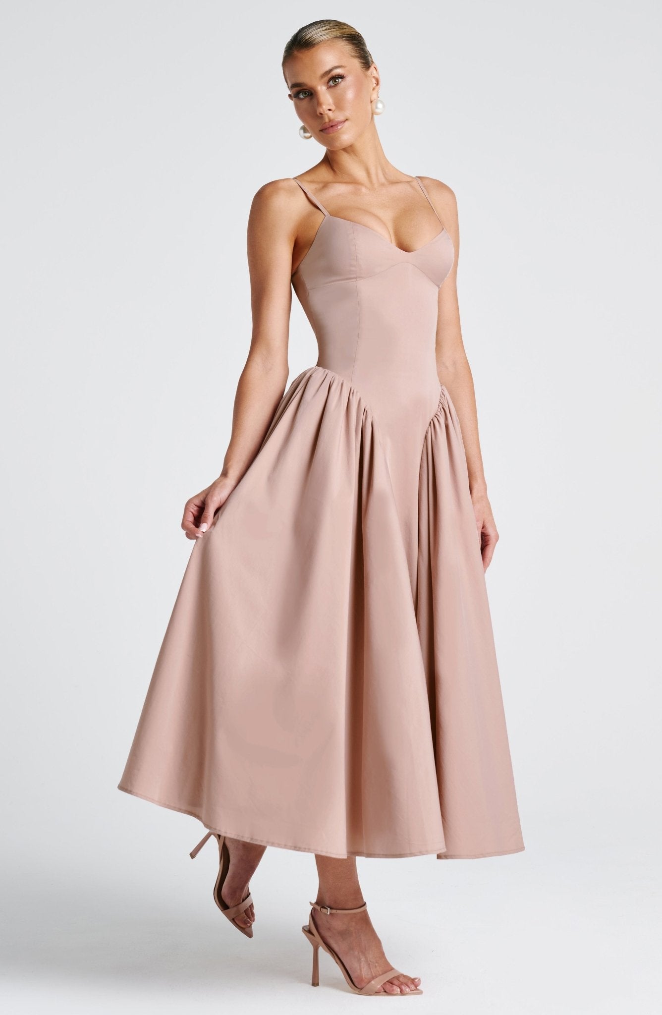 Emerson Midi Elbise - Kil Rengi