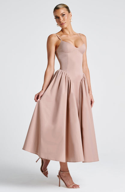 Emerson Midi Elbise - Kil Rengi