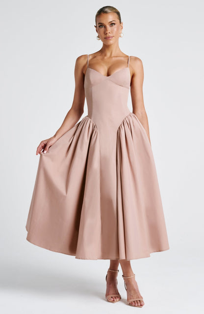 Emerson Midi Elbise - Kil Rengi