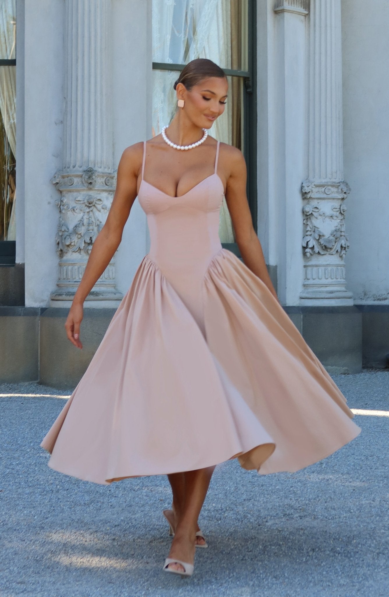 Emerson Midi Elbise - Kil Rengi