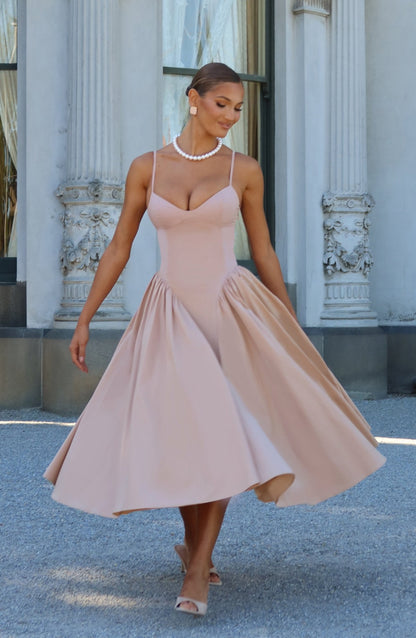 Emerson Midi Elbise - Kil Rengi