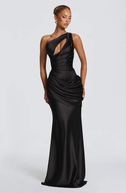 Emina Maxi Elbise - Siyah