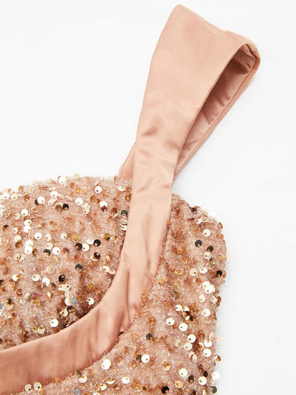 Winslet Şerit Korseli Maxi Elbise