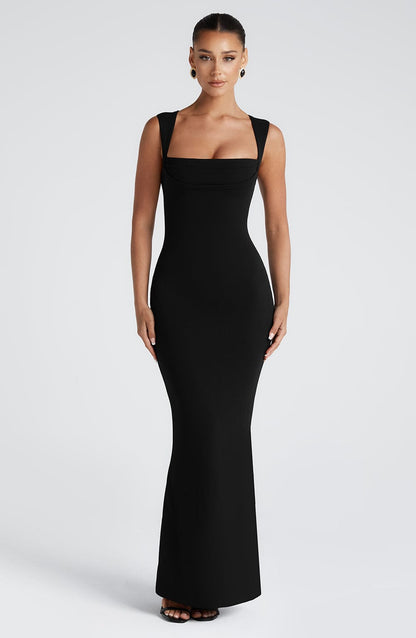 Helena Maxi Elbise - Siyah