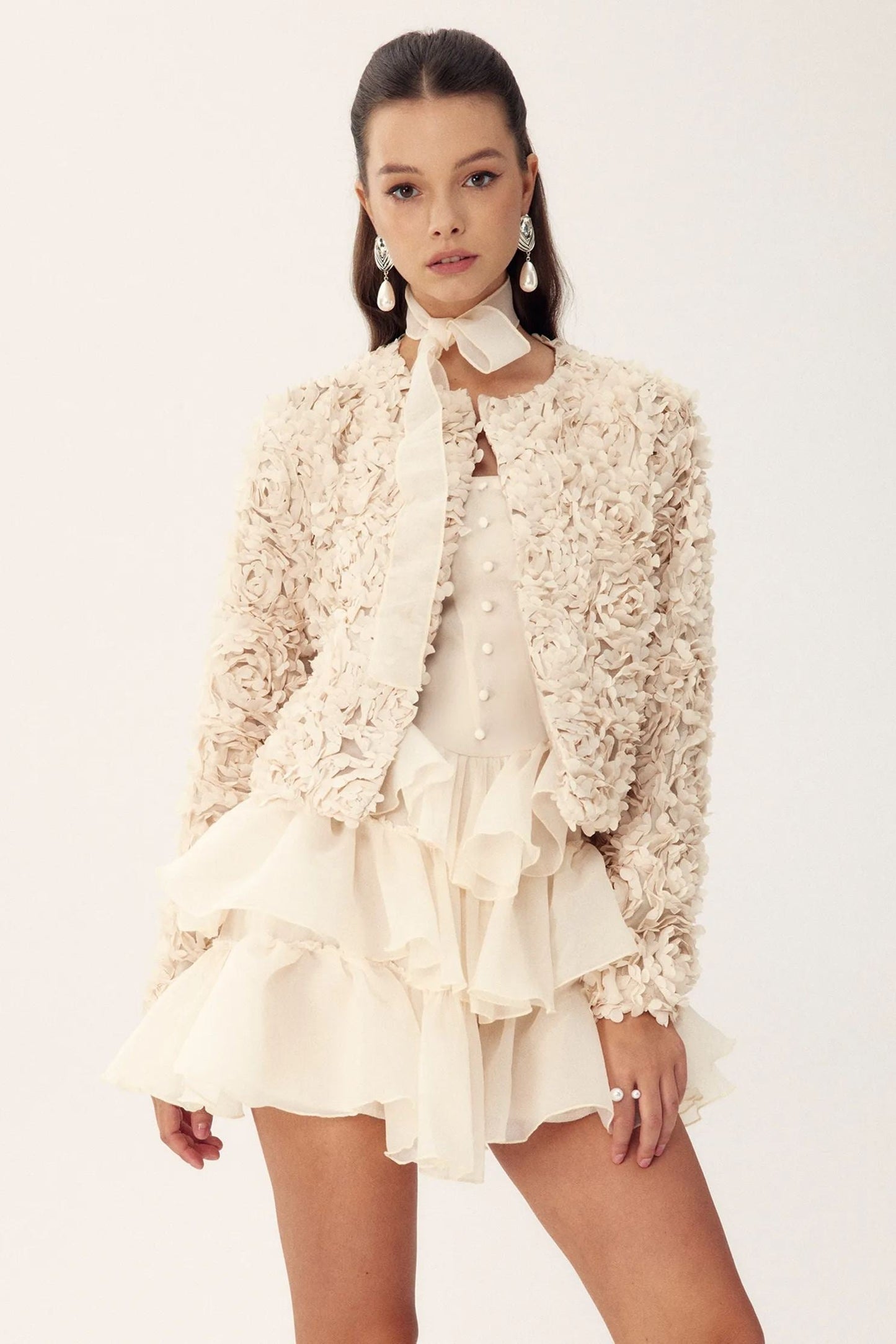 Alice Çiçek Aplikeli Kısa Ceket