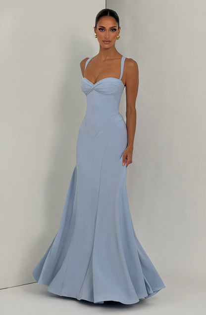 Irie Maxi Elbise - Buzul Mavisi