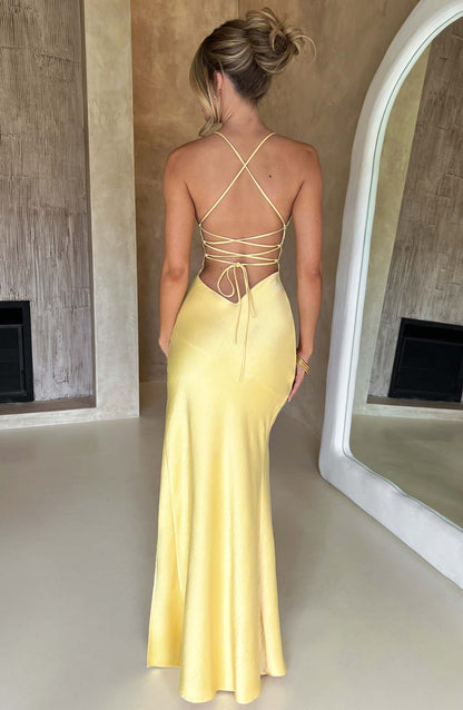 Isobel Maxi Elbise - Limon