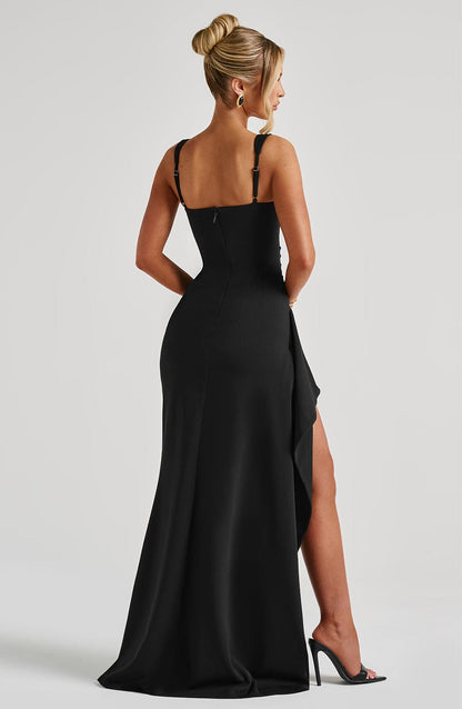 Katana Maxi Elbise - Siyah
