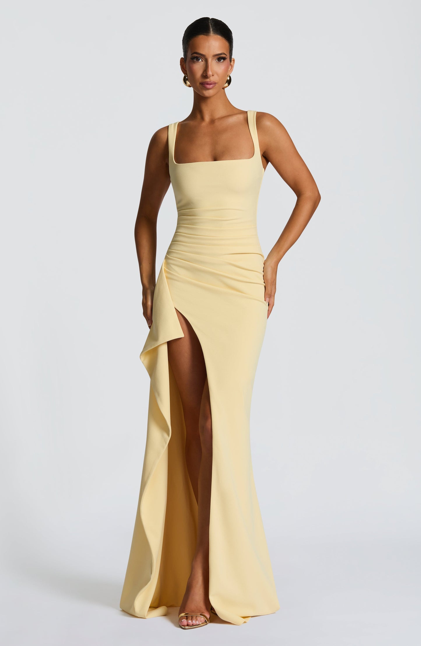 Katana Maxi Elbise - Limon