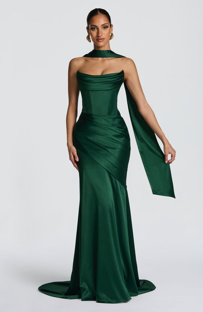 Kensington Maxi Elbise - Zümrüt Yeşili