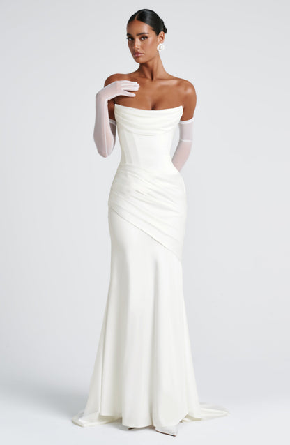 Kensington Maxi Elbise - Fildişi