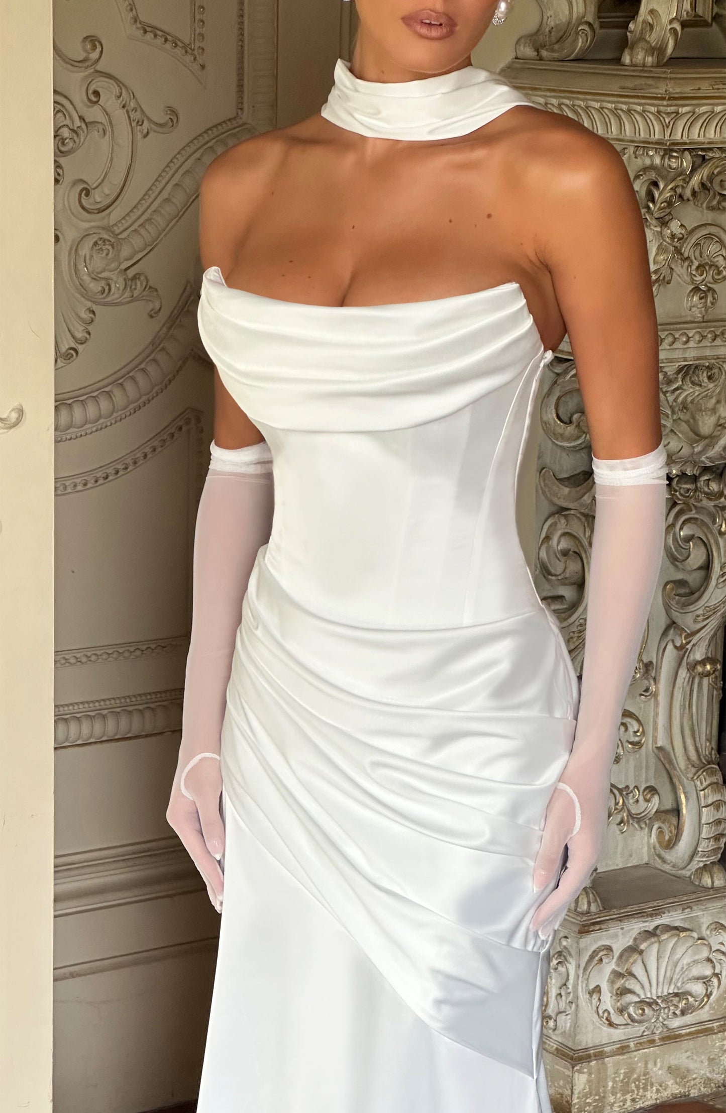 Kensington Maxi Elbise - Fildişi