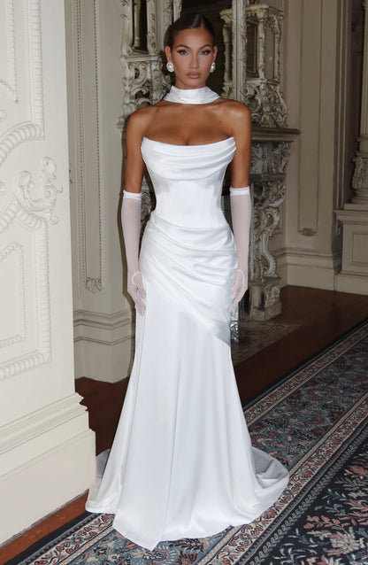 Kensington Maxi Elbise - Fildişi