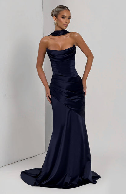 Kensington Maxi Elbise - Lacivert