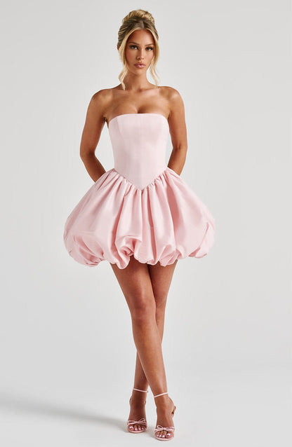 Lotus Mini Elbise - Pembe