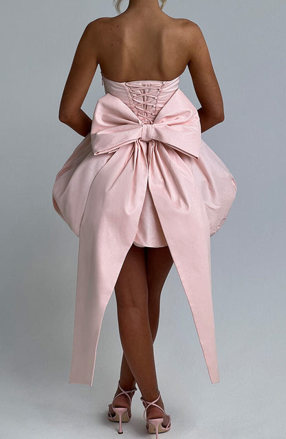 Lotus Mini Elbise - Pembe