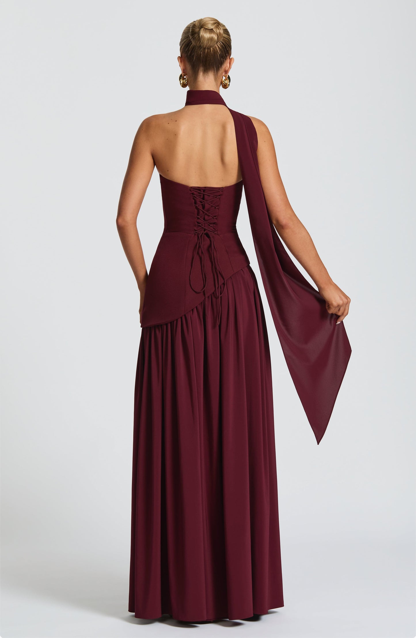 Maliyah Maxi Elbise - Bordo