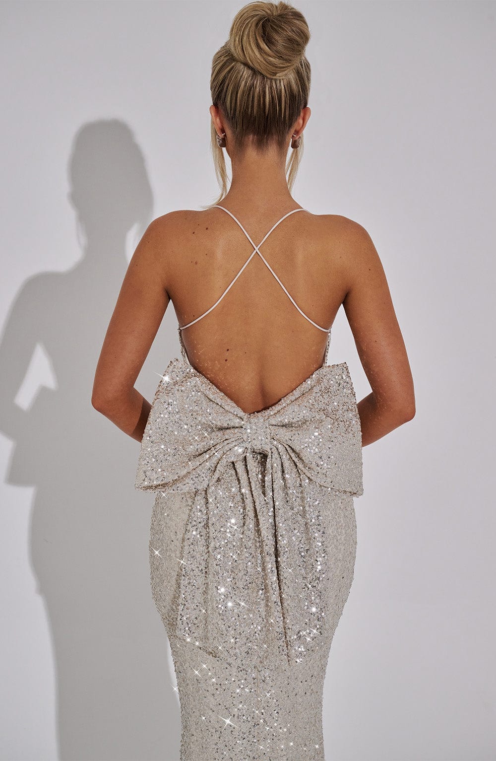 Meridith Maksi Elbise - Gümüş