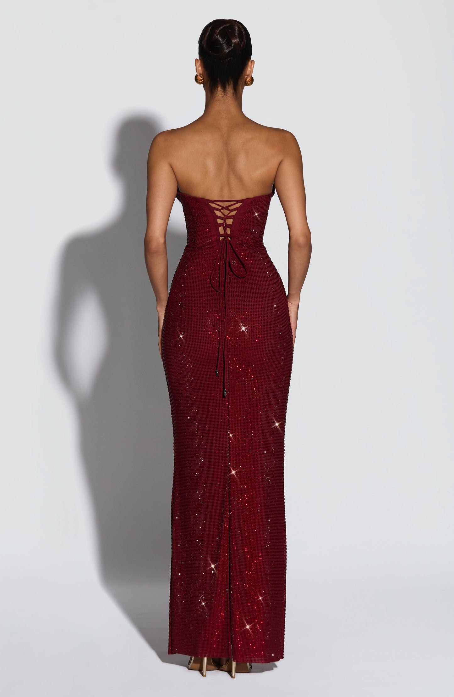 Mirabella Maxi Elbise - Bordo