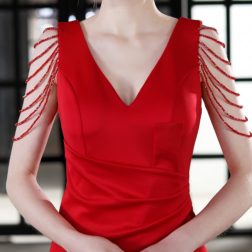 the Alexis ruffle gown