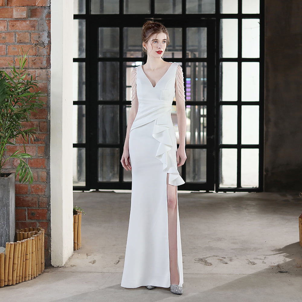 the Alexis ruffle gown