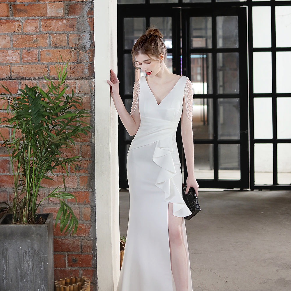 the Alexis ruffle gown