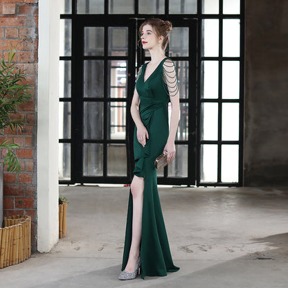 the Alexis ruffle gown