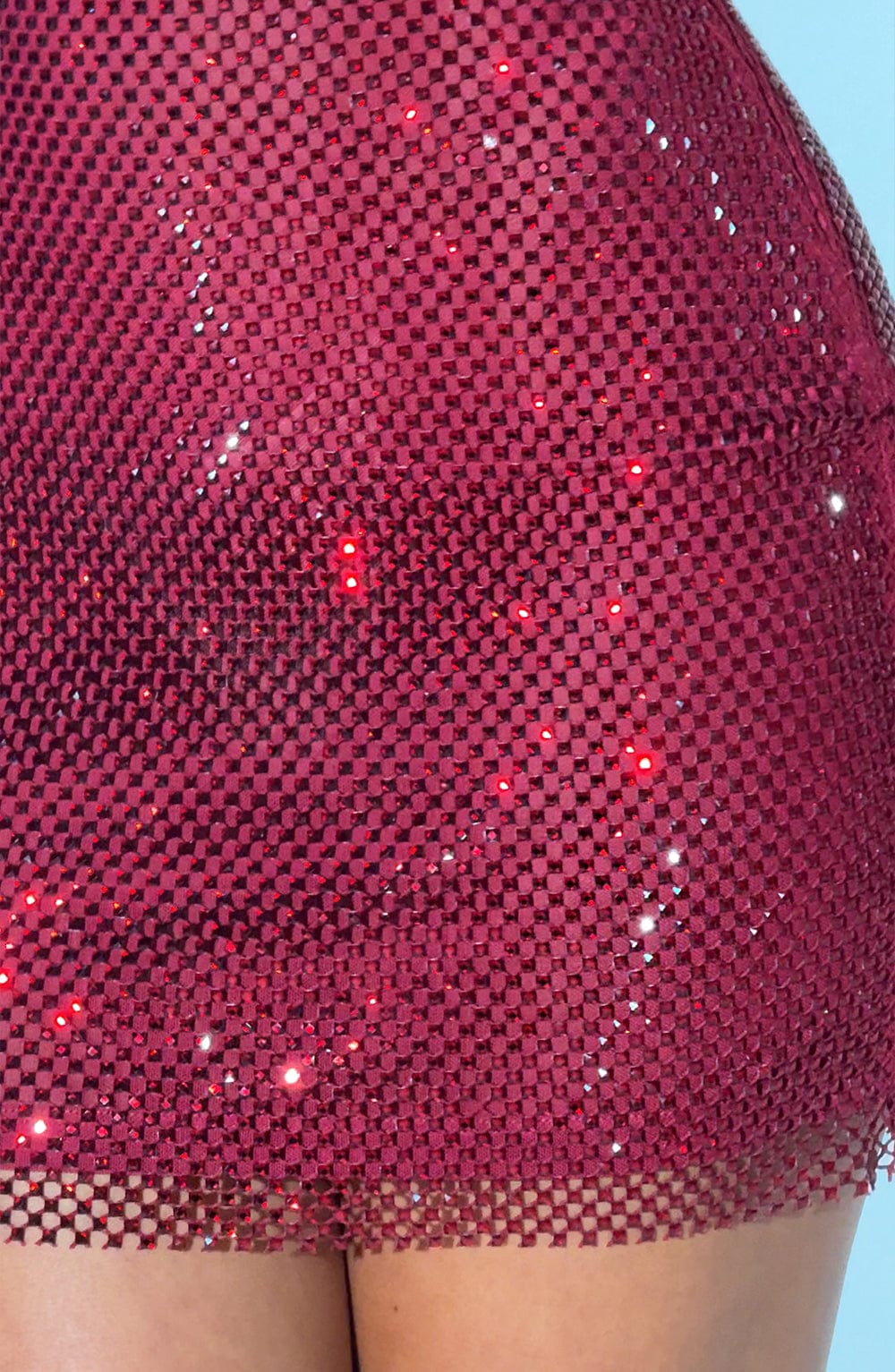 Petra Mini Elbise - Şarap Rengi