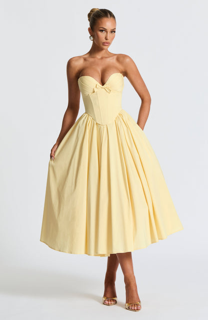 Prim Midi Elbise - Limon
