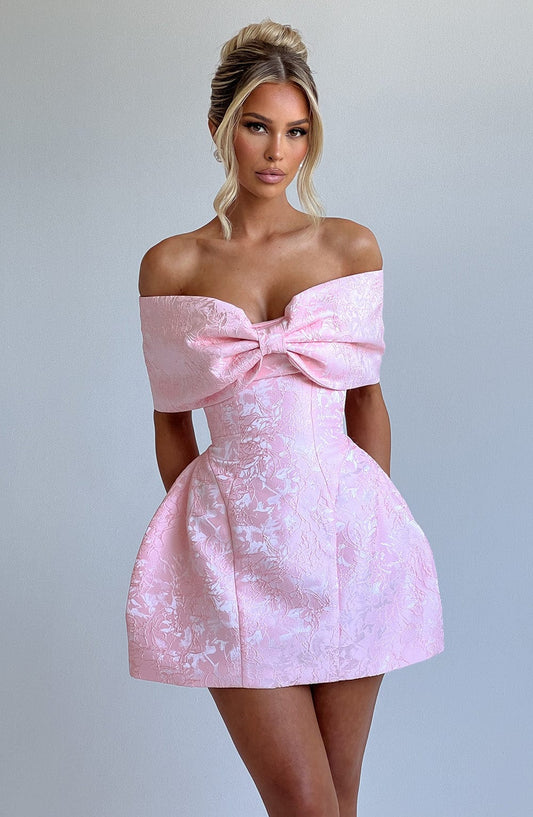 Raquel Mini Elbise - Pembe