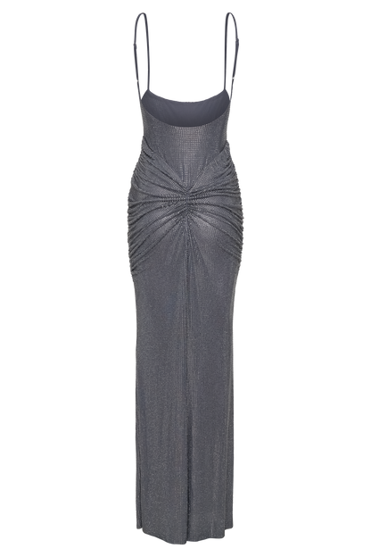 Roisin Diamante Taşlı Maxi Elbise - Tunç