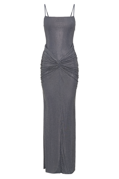Roisin Diamante Taşlı Maxi Elbise - Tunç