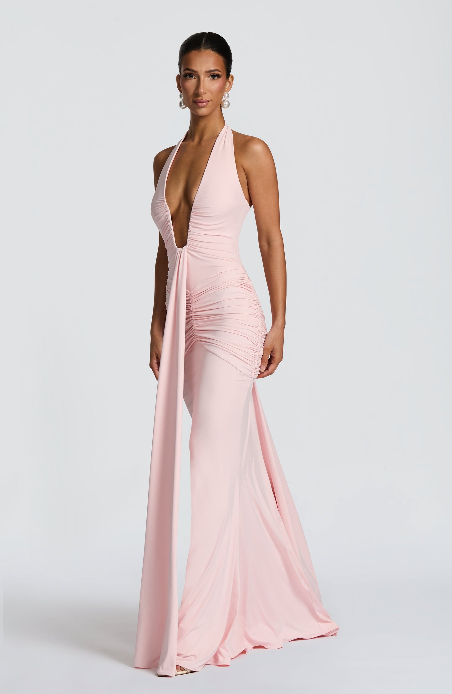 Rosetta Maxi Elbise - Pembe