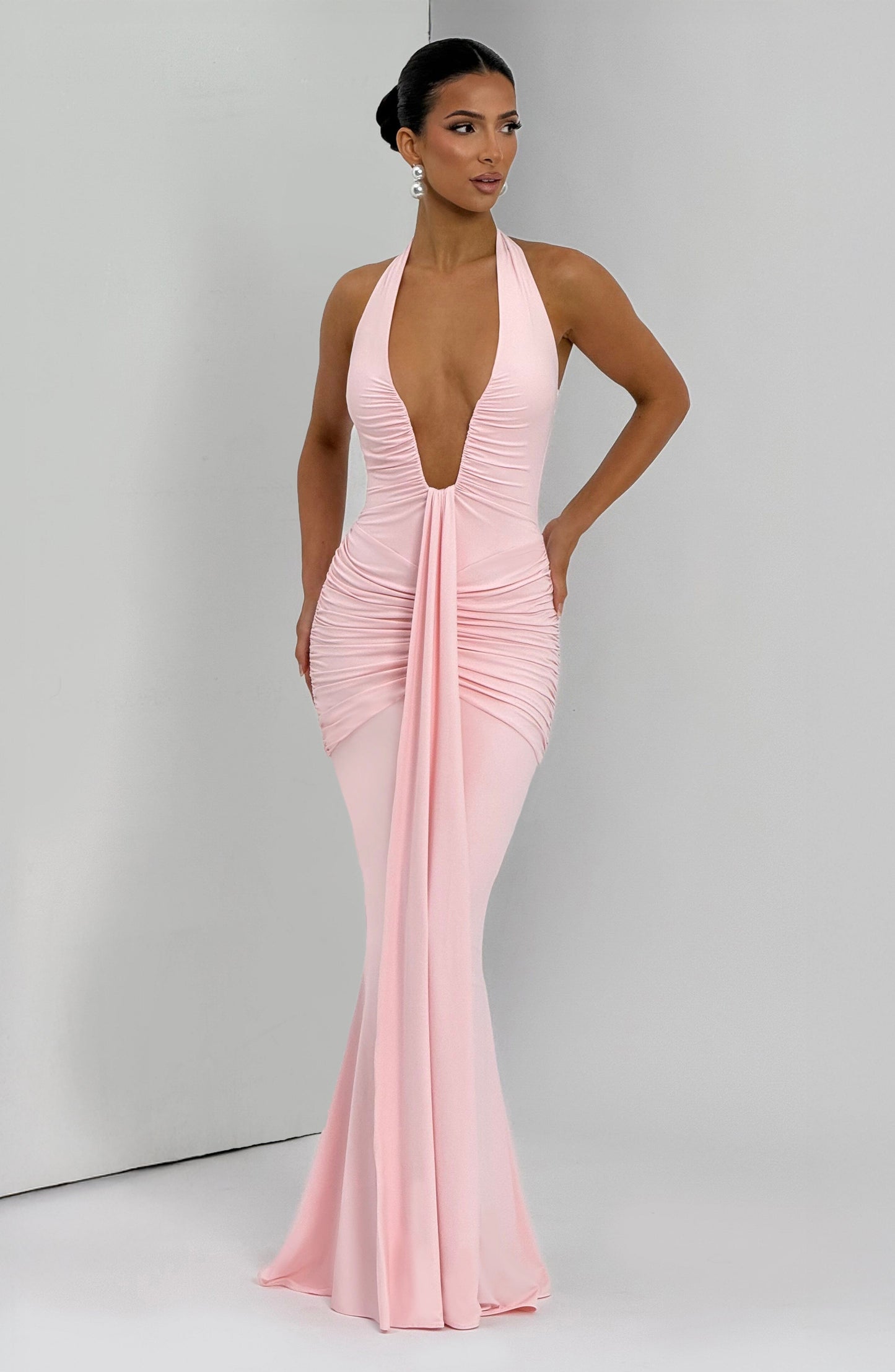 Rosetta Maxi Elbise - Pembe