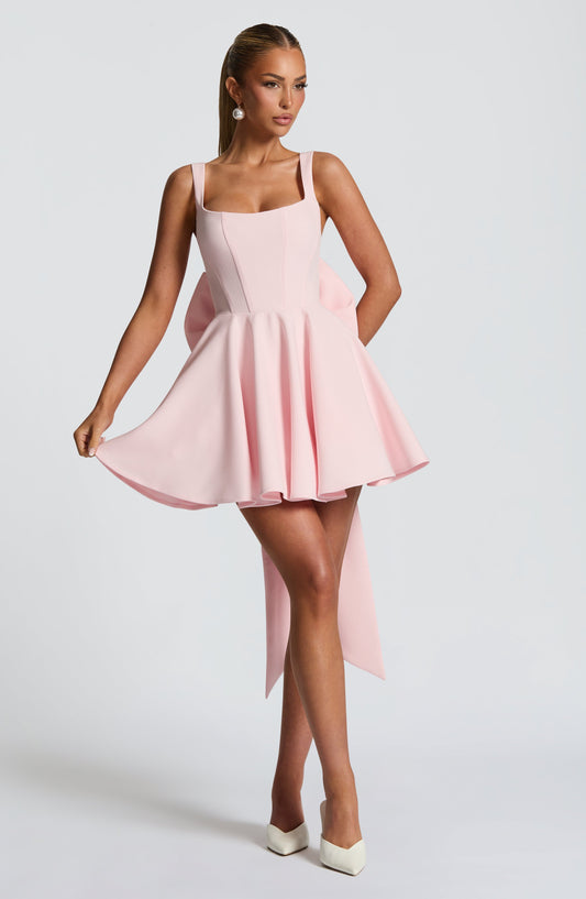 Rue Mini Elbise - Pembe
