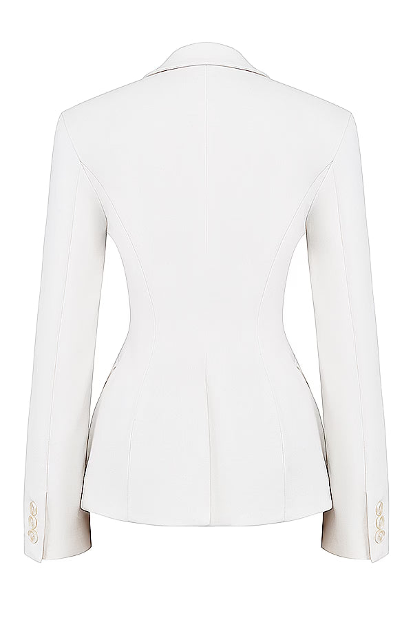 Sariah Fildişi Konturlu Özel Dikim Blazer