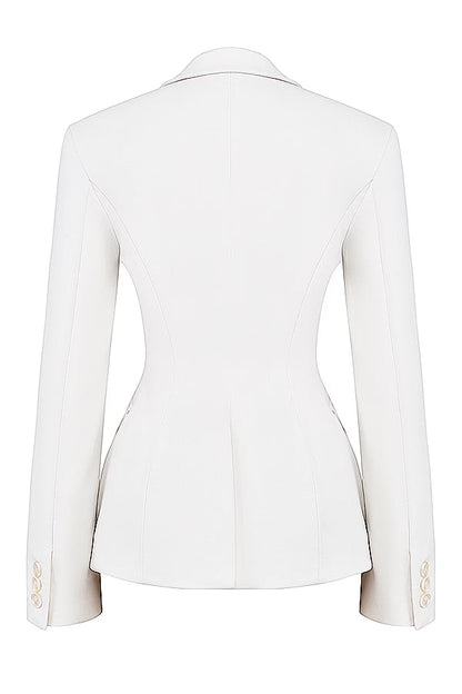 Sariah Fildişi Konturlu Özel Dikim Blazer