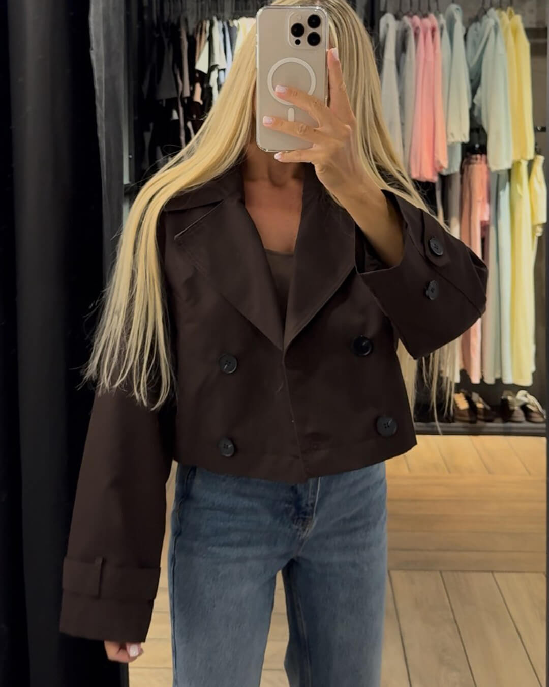 Janice Kısa Trençkot