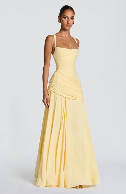 Sura Maxi Elbise - Limon
