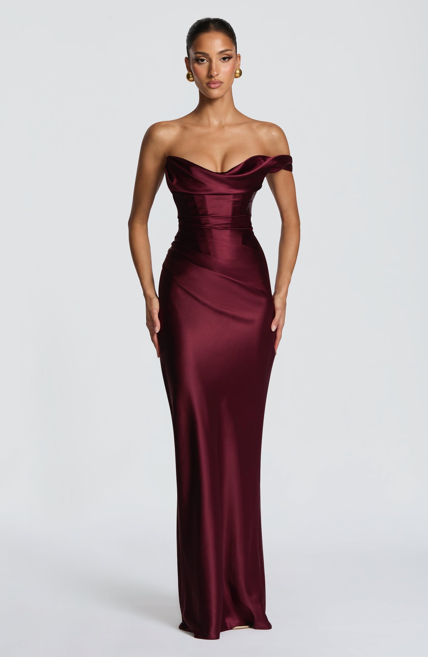 Thalassa Maxi Elbise - Kiraz Rengi