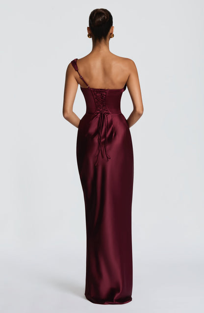 Thalassa Maxi Elbise - Kiraz Rengi