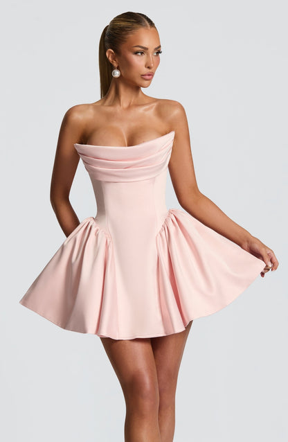 Trinity Mini Elbise - Pembe