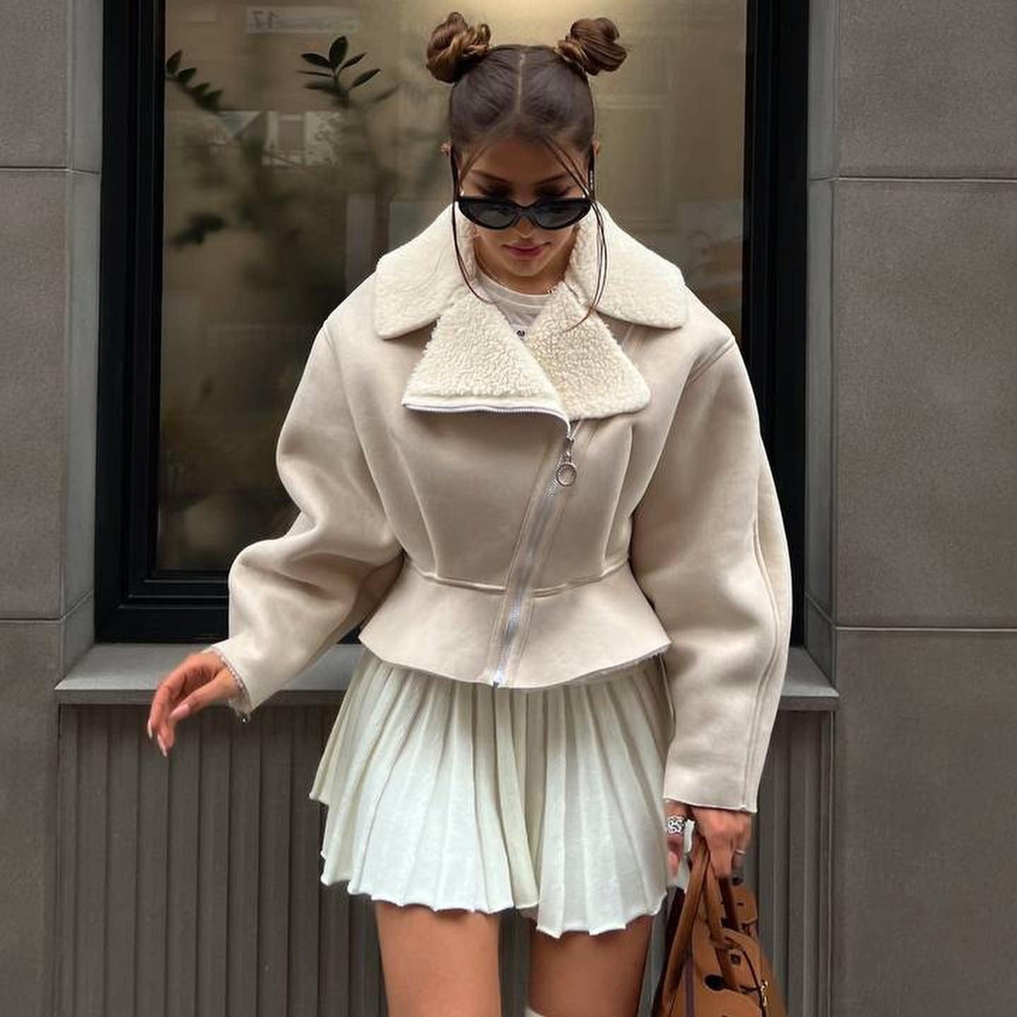 Kürk Detaylı Kısa Kaban