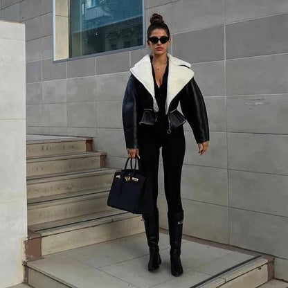 Kürk Detaylı Kısa Kaban