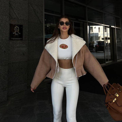 Kürk Detaylı Kısa Kaban