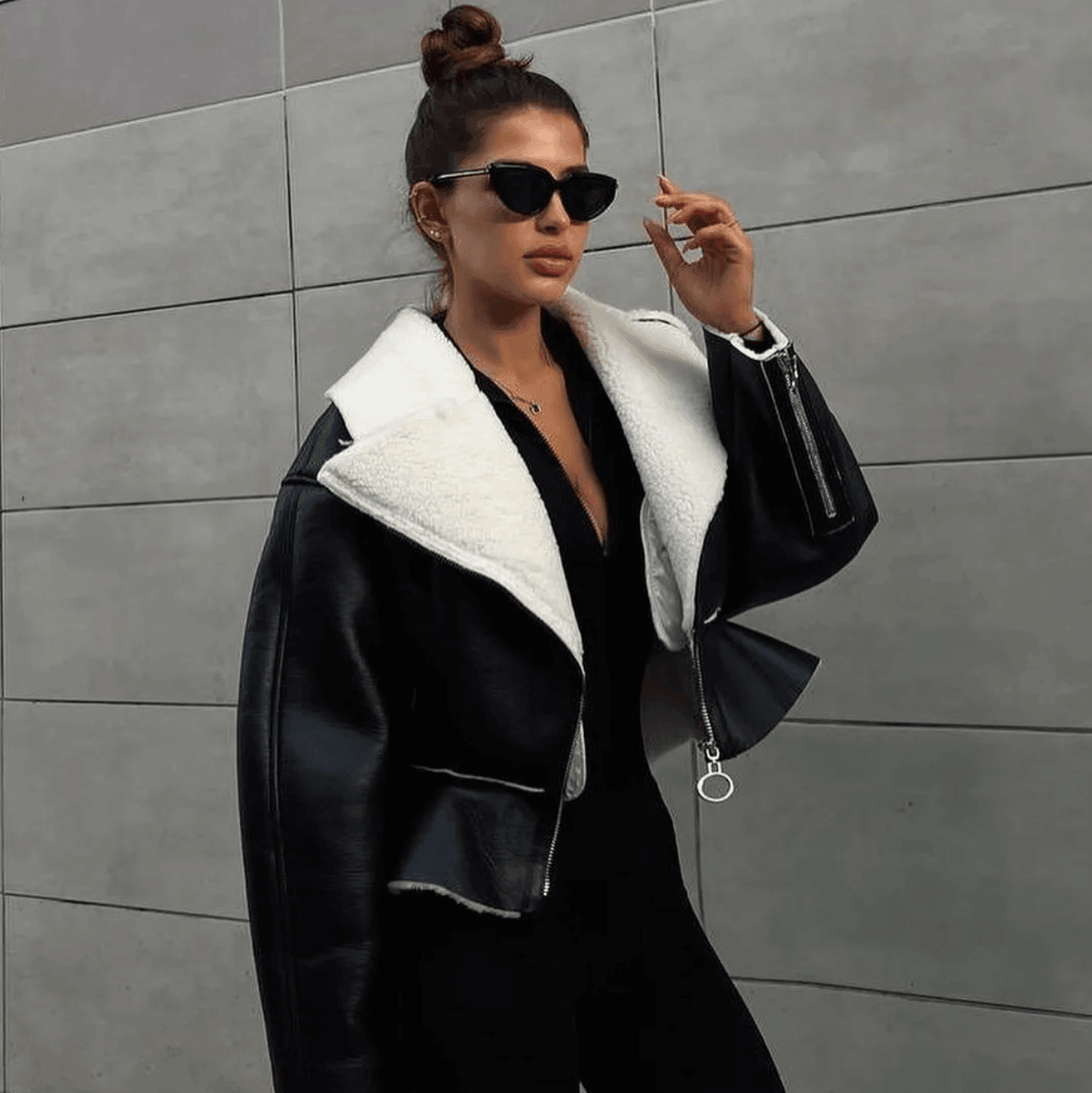 Kürk Detaylı Kısa Kaban