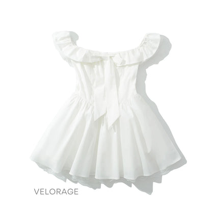 Gittel Fiyonklu Bardot Mini Elbise